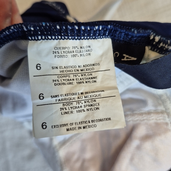 Anne Cole women's size 6 3 shade with white 1 piece swimsuit NWT - Picture 5 of 6